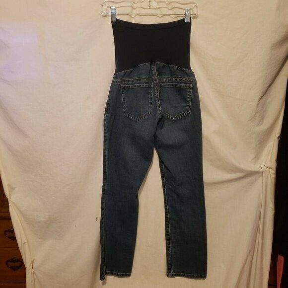 Indigo Blue Womens Size PS Blue  Solid Maternity Jeans - Picture 10 of 10